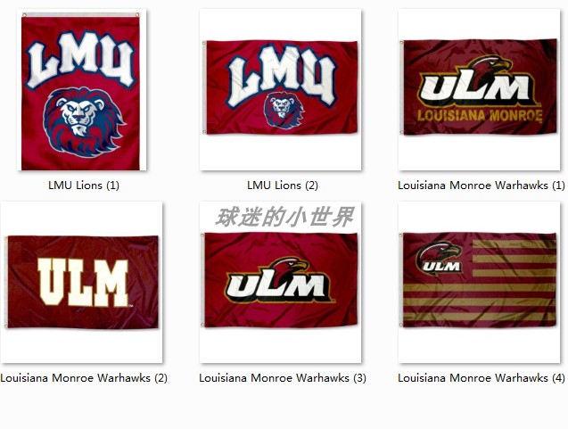 LMU Lions Louisiana Monroe Warhawks Flag美国 大学球迷旗帜