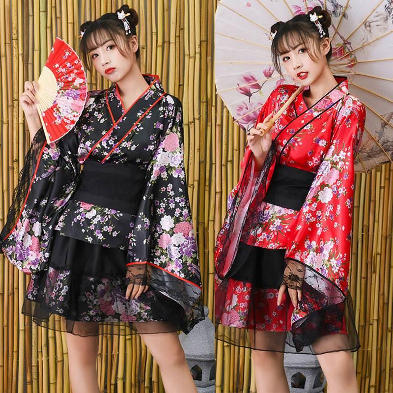 日式cosplay动漫古装日系可爱少女风改良演出服花火大会日本和服