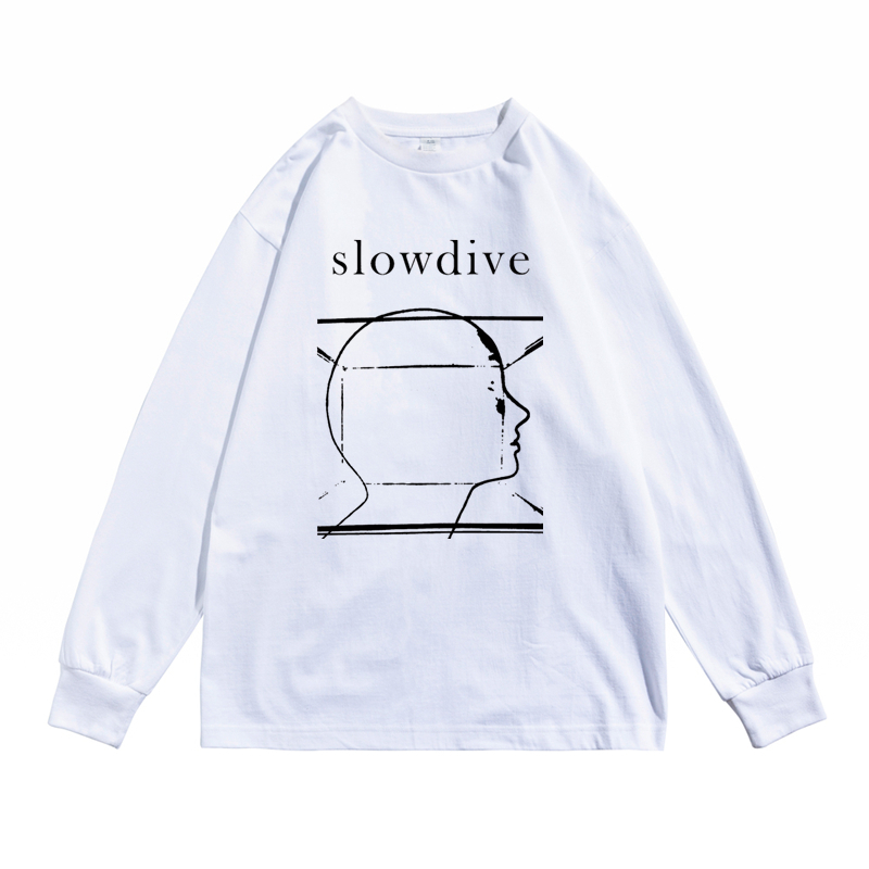 英国摇滚Slowdive慢潜乐队印花圆领长袖纯棉T恤宽松男女同款潮流