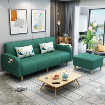 销免洗科技布沙发客厅简约小户型公寓简易现代可折叠懒人布艺沙品
