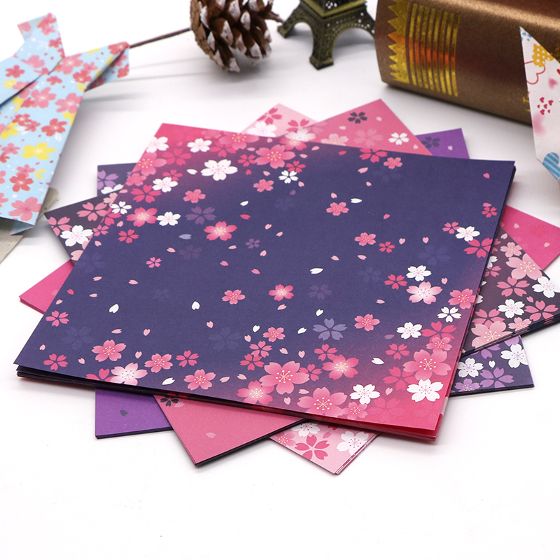 优质正方形15厘米双面印花樱花手工折纸手账彩色纸雨伞糖果叠纸
