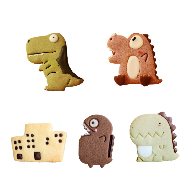 日本卡通新款哥斯拉恐龙饼干模具 网红曲奇家庭创意饼干模具切模