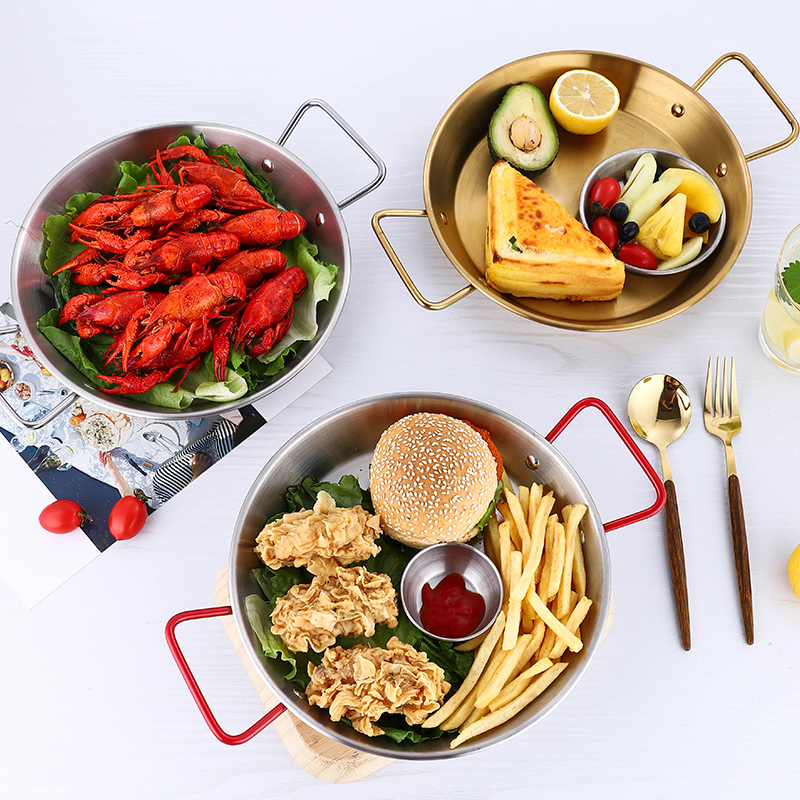 西班牙海鲜盘创意龙虾盘餐厅牛排汉堡西餐盘韩式炸鸡盘烧烤小吃盘