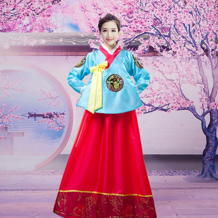 正品韩国传统韩服女宫廷礼服古装朝鲜民族舞蹈节日表演出服装新款