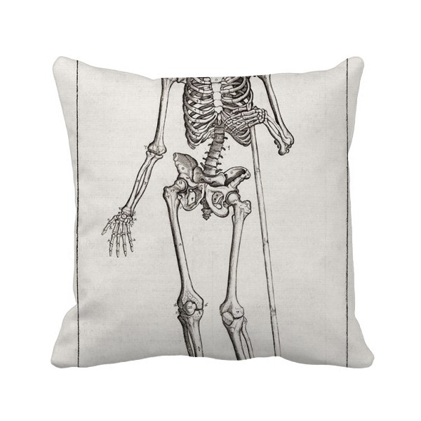 人类身体骷髅装饰纹样方形抱枕靠枕沙发靠垫双面含芯礼物