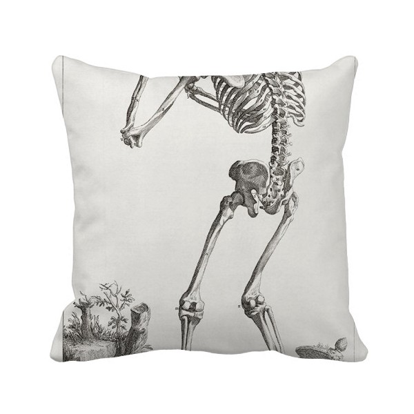 人类骷髅身体装饰方形抱枕靠枕沙发靠垫双面含芯礼物