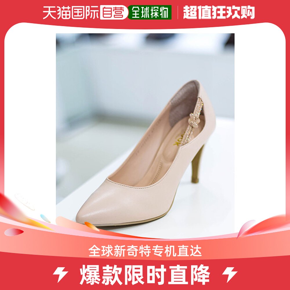 韩国直邮[MOOK] 222109 侧面 圆形高跟鞋 (粉红色)