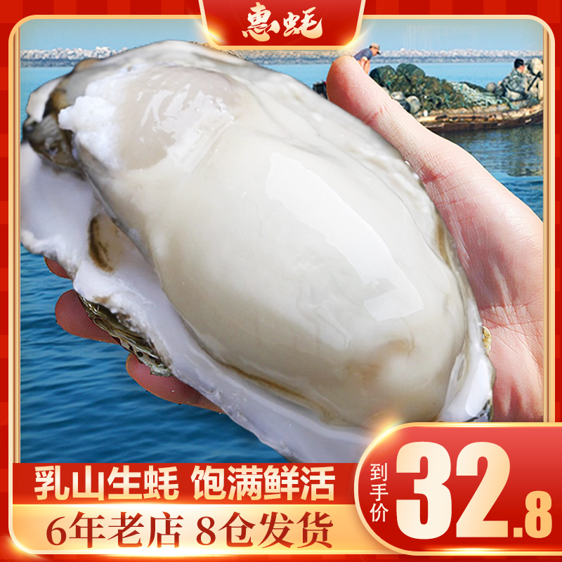 惠蚝乳山生蚝鲜活带箱5斤山东牡蛎肉海蛎子海新鲜水产商用批发10