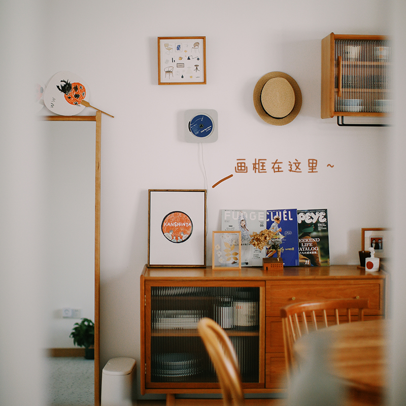 日系卡通定制照片转手绘简笔画 客厅木质装饰画 沙发背景挂画礼物