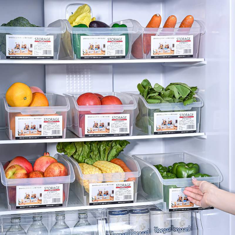 冰箱收纳盒家用厨房抽屉式透明塑料保鲜收纳盒鸡蛋冷冻储物保鲜盒