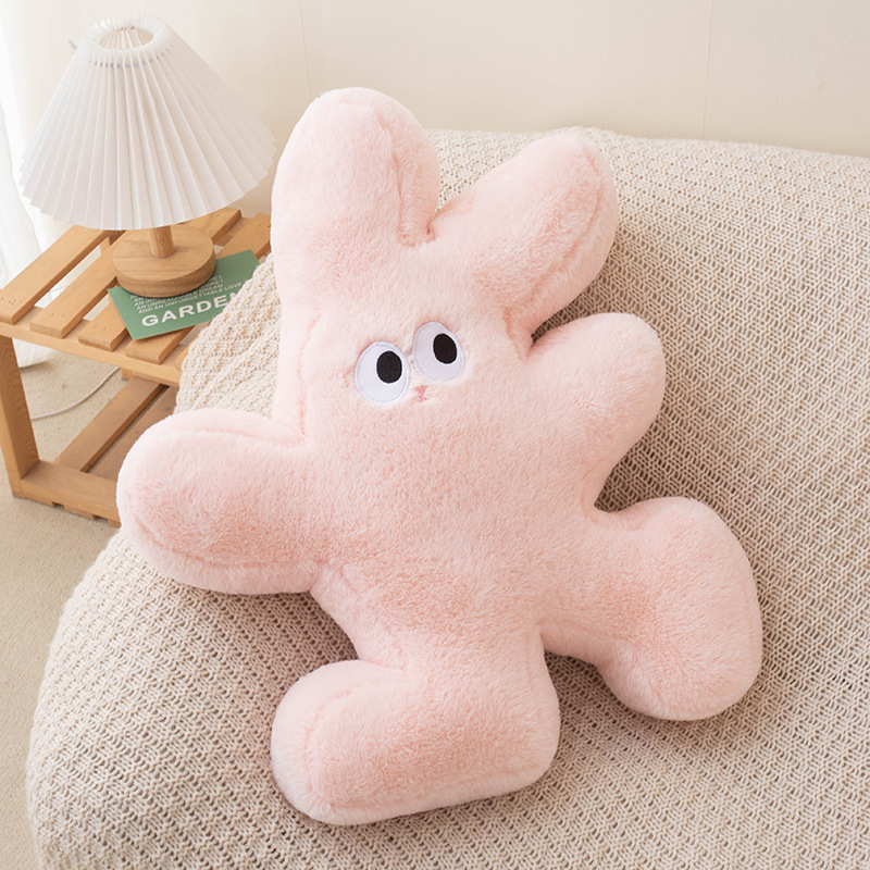 新款多巴胺兔子玩偶抱枕靠垫毛绒玩具创意公仔生日礼物睡觉抱女生
