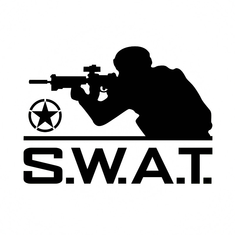 防水反光汽车贴纸退伍老兵军事军旅五星军标1713特种部队士兵SWAT