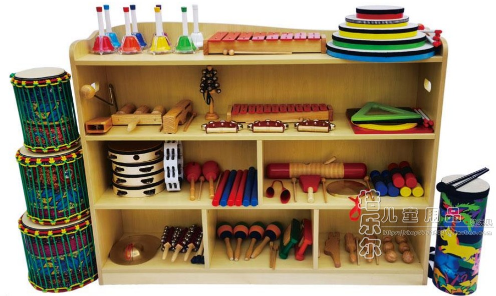 奥尔夫幼儿园儿童小班中班大班音乐区角乐器柜58件120件73件套组