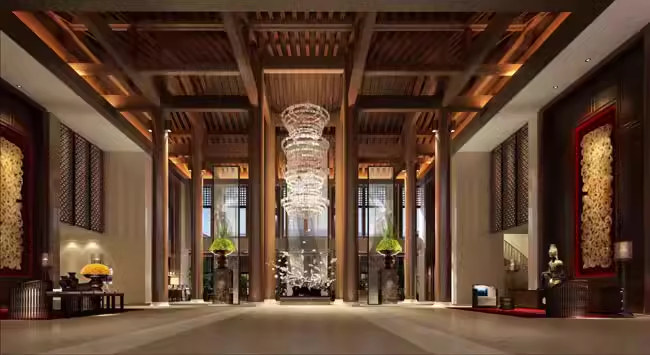 CCD-汤邑行宫酒店室内设计概念方案及效果图/新中式