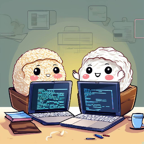 Python初中生编程海龟作画大米和面粉成为了好朋友在讨论编程