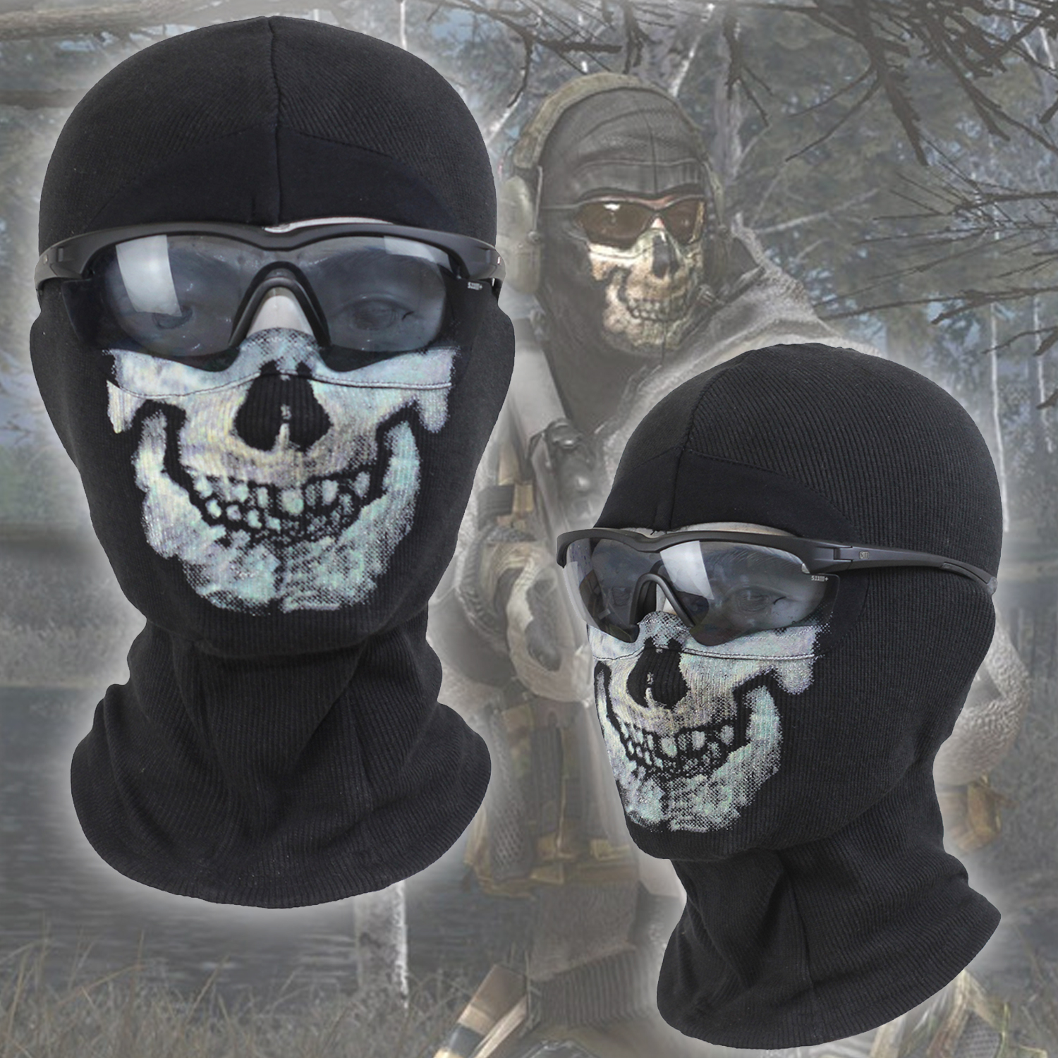 罗纹布使命6 幽灵 西蒙莱利 头套 头罩 面罩面具 骷髅cosplay防风