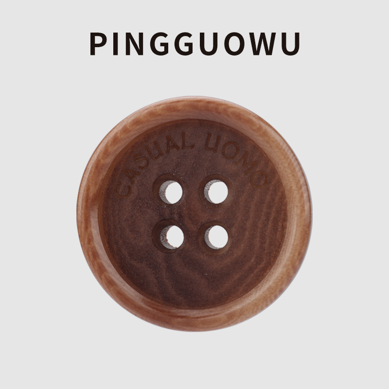 PINGGUOWU 南美厄瓜多尔的棕榈树的果实钮扣国内外著名服饰纽扣
