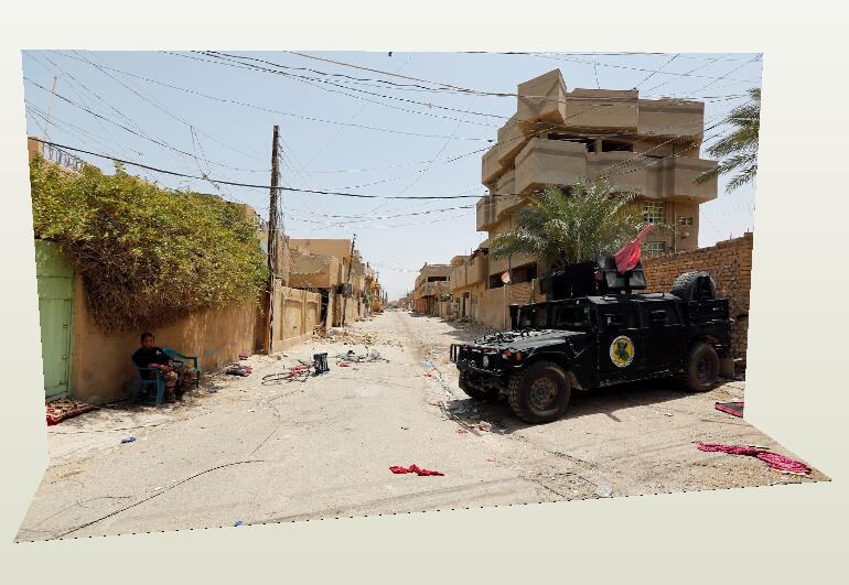 1比12寸 8 9 伊拉克叙利亚战场巷战建筑废墟兵人人偶模型地台场景