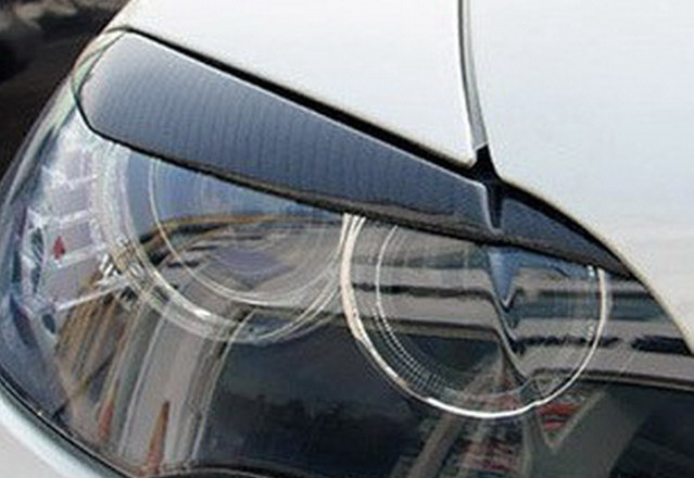 宝马BMW X6汽车2008-2012年 款改装专用灯眉X6前大灯碳纤维灯贴包