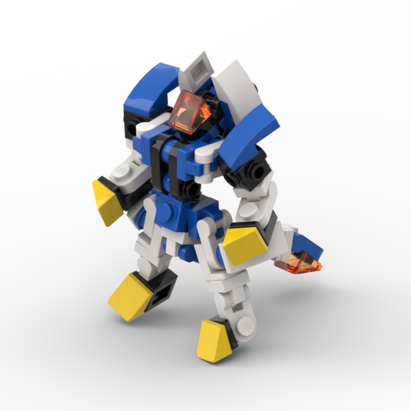 【闪电战狼-直接变形机器人】机甲MOC积木小型迷你外骨骼拼装玩具