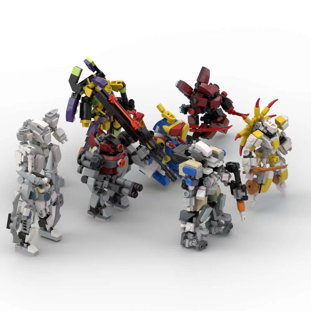 外骨骼机器人机甲战士小型玩具MOC积木人仔单兵环太平洋兼容乐高