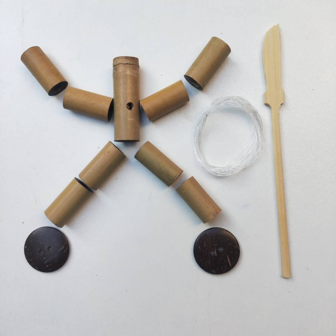 自制竹节人手工作业玩具学生教具材料包半成品竹子PK桌伸缩模型