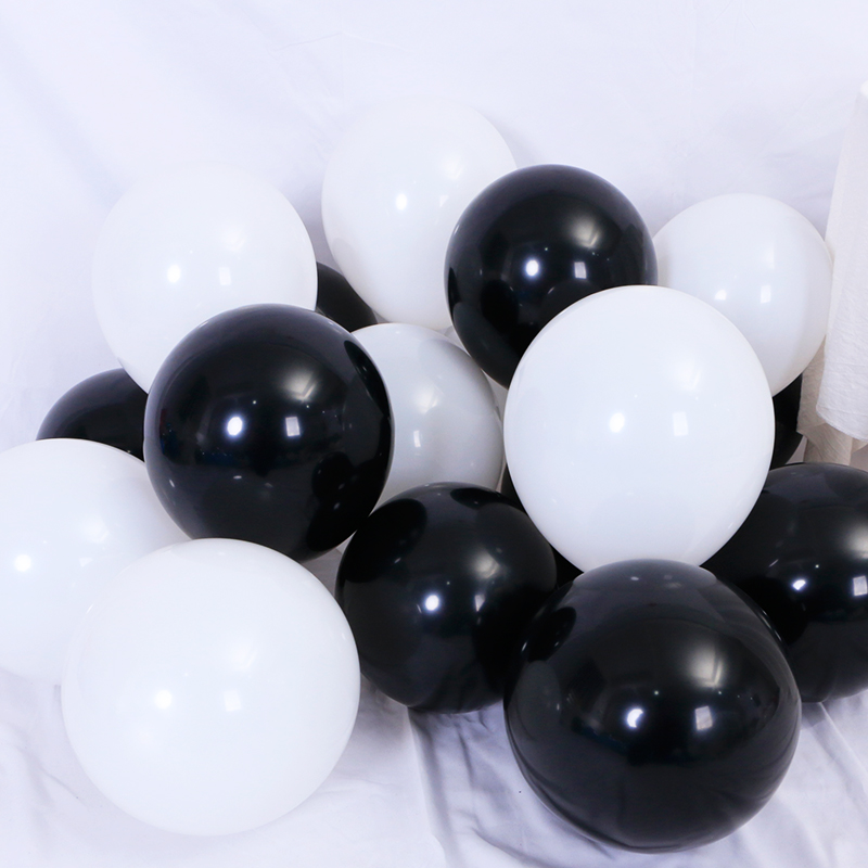 纯黑色白色气球5寸10寸12寸18寸生日情人节酒吧KTV装饰造型汽球