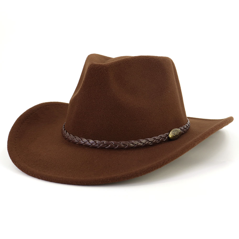 新款西部牛仔帽少数民族风礼帽复古舞台拍照片爵士帽男女情侣帽子