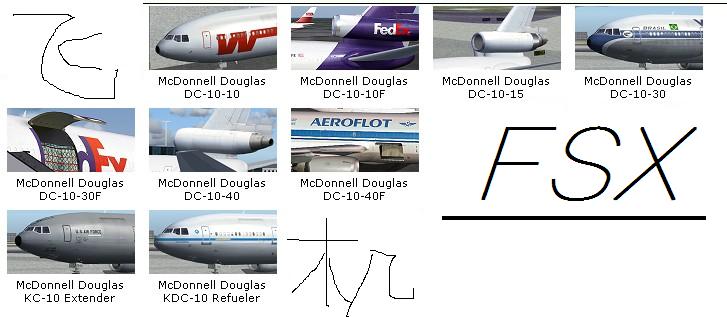 微软 模拟飞行10 FSX 机模插件 美国道格拉斯公司 DC-10 系列