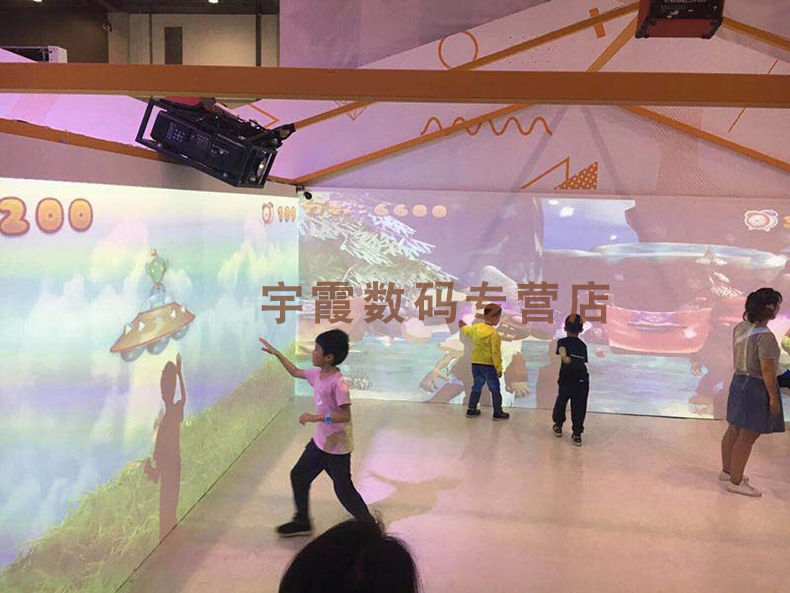 地面墙面 互动游戏 投影仪硬件正版软件系统一体展厅互动融合服务画面拼合3D感应游戏儿童乐园砸海洋球 投球