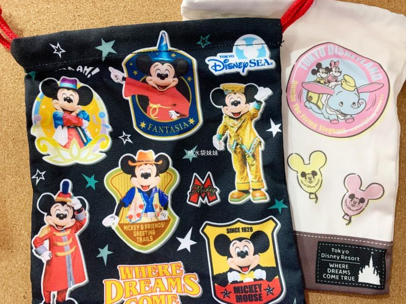 日单东京迪士尼Tokyo Disney束口袋收纳袋抽绳米奇黛西米妮唐老鸭
