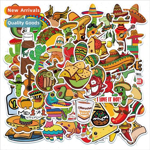 50 Mexican Food Stickers ggage Laptop Personalized Stickers