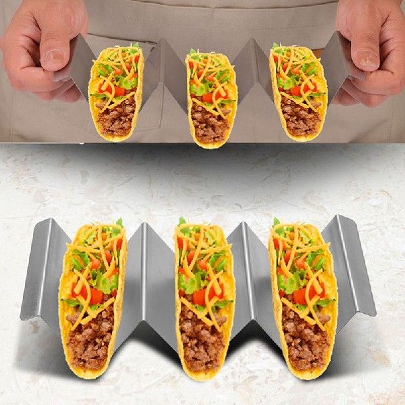 Taco Holders Wave Shape Stainless Steel Mexican Food Rack