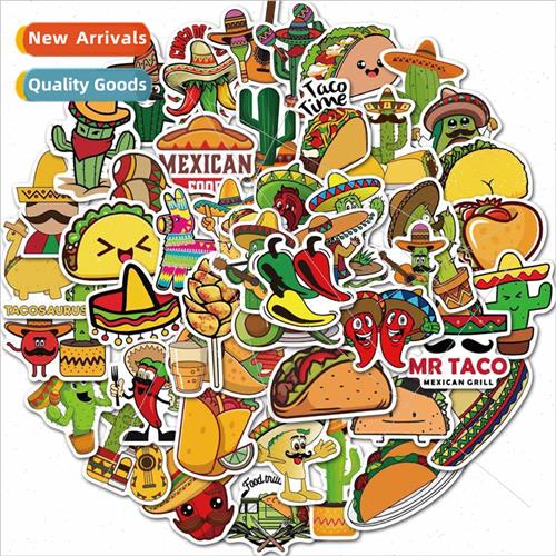 50 Mexican  food cute doodle stickers stationery water cups