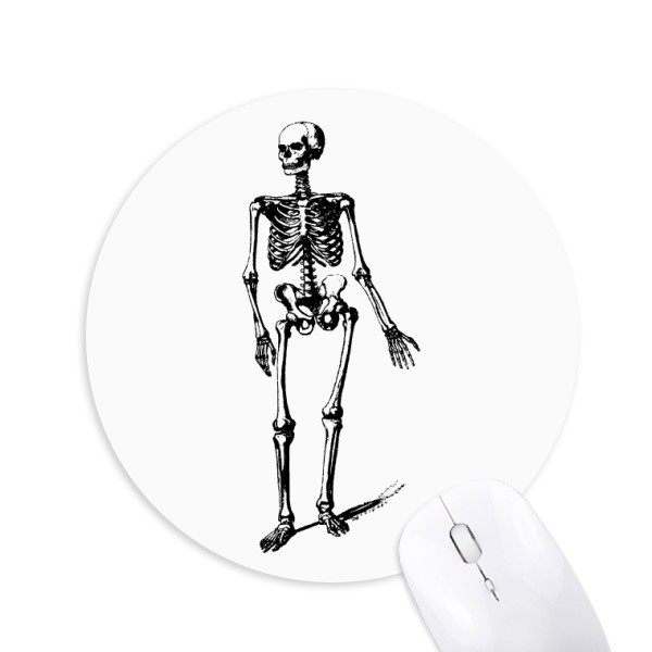 走路人体骨骼素描圆形游戏办公防滑橡胶鼠标垫礼物