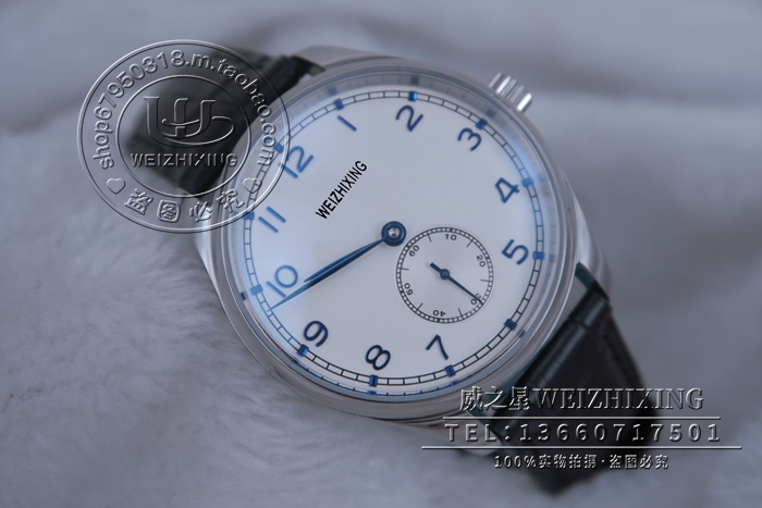 包邮 威之星 葡计腕表358304独立走秒自动机械表皮带男手表IP-29