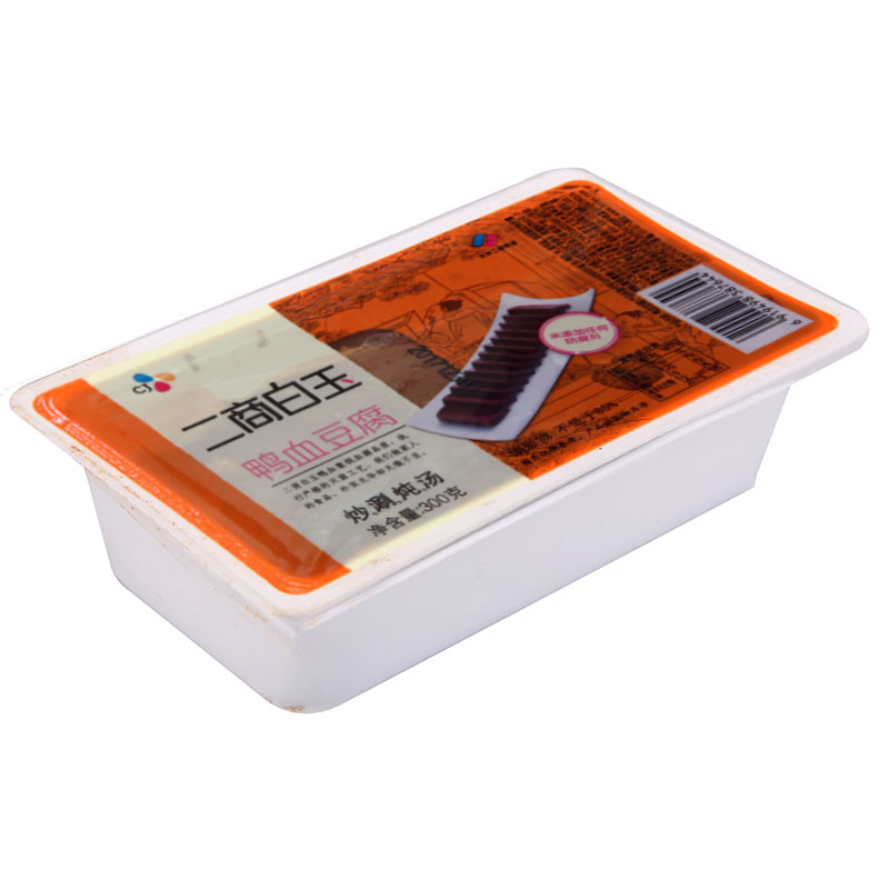 白玉鸭血块豆腐300g盒装火锅麻辣烫粉丝汤食材配菜