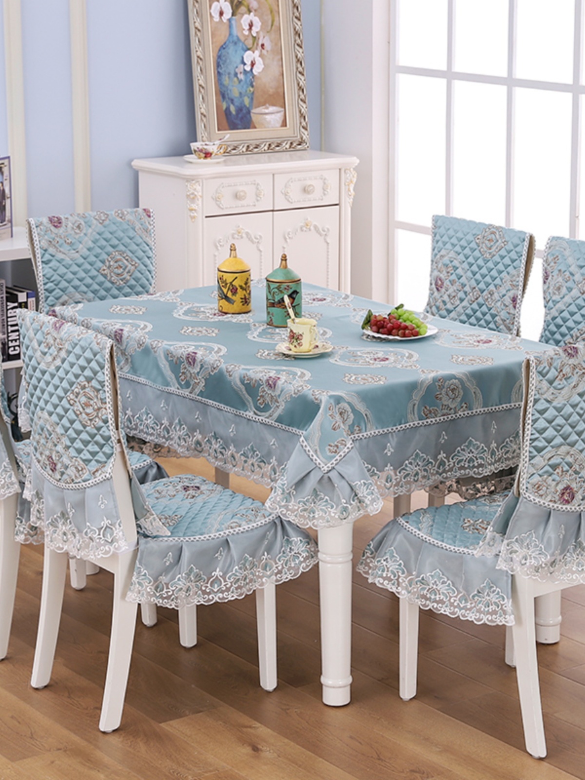 特价餐桌布椅垫套装四季欧式椅套长方形圆桌布中式椅子套坐垫套装