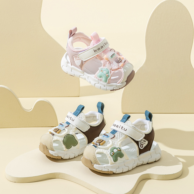 奥特莱斯折扣儿童卡通夏学步鞋女婴儿透气舒适机能鞋防滑宝宝凉鞋