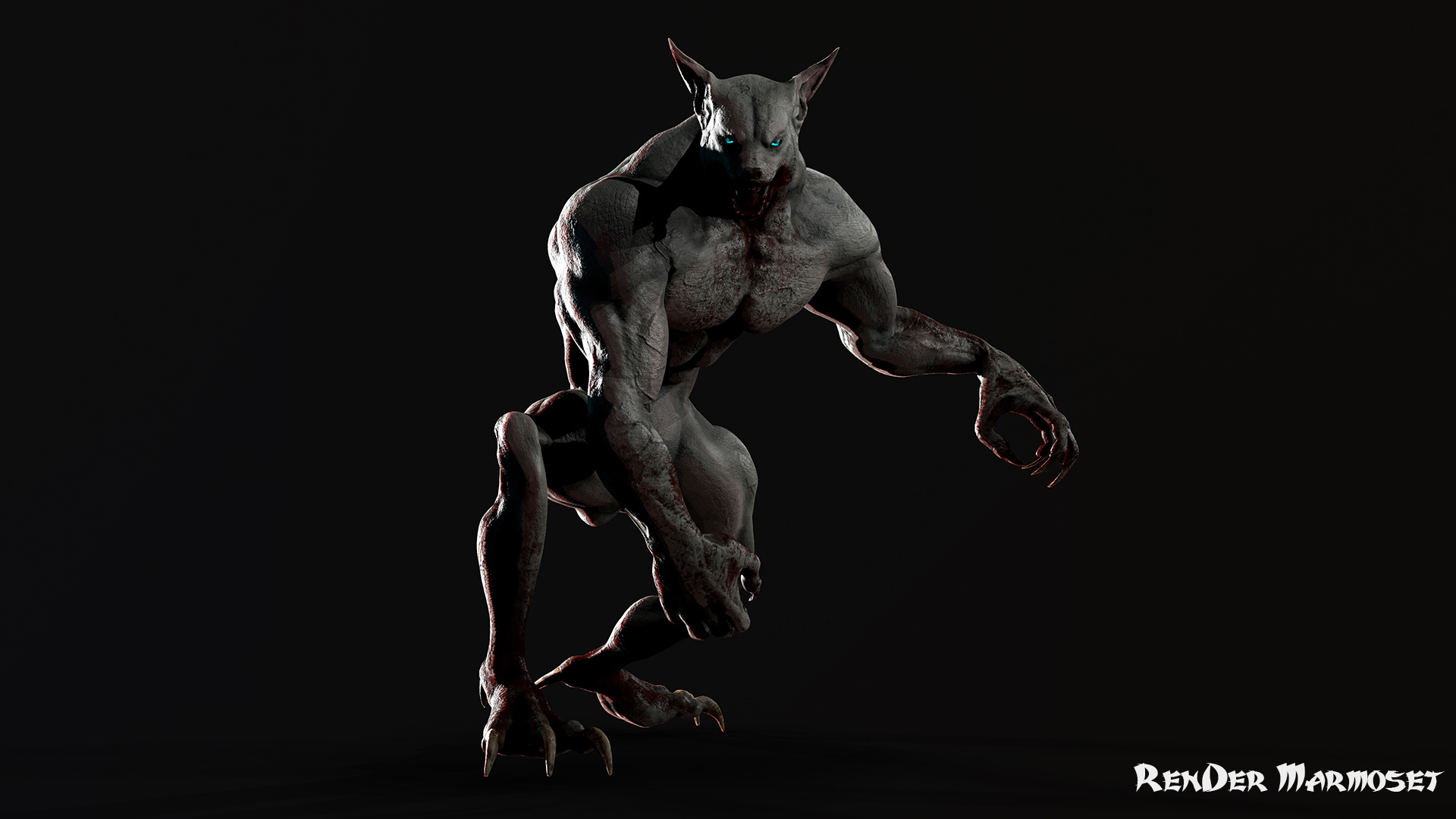 UE5 Wolfman (Modular) 暗夜狼人怪物生物角色5.0