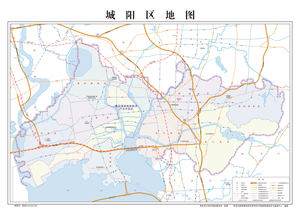 青岛市地图打印定制行政区划水系交通地形卫星流域小区村界旅游铁