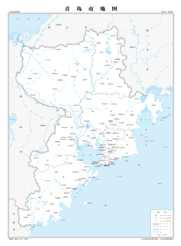 青岛市政区地图交通水系地形河流行政区划湖泊旅游铁路山峰卫星村