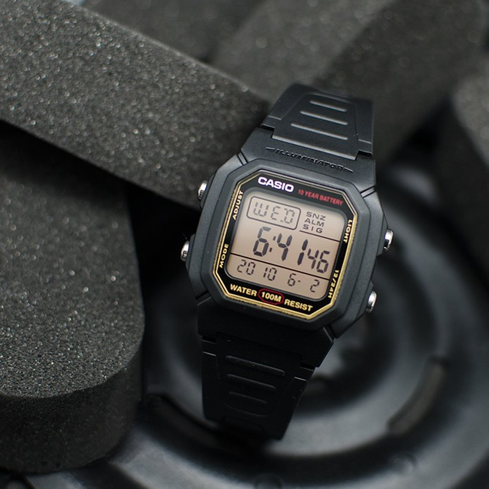 【十年电力】卡西欧复古电子表 W-800HG-9A 潮流液晶数显防水手表
