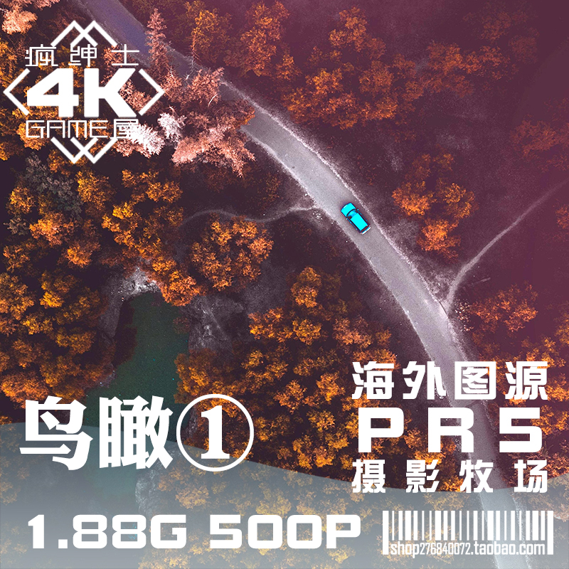 PR5 城市森林海高空鸟瞰高清4K风景图片 PS设计摄影美工背景海报