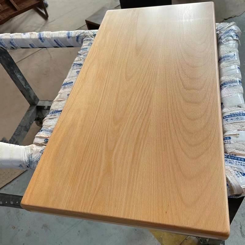 榉木板实木大板亚克力餐桌茶桌面板边柜原木整板吧台面板桌板定制