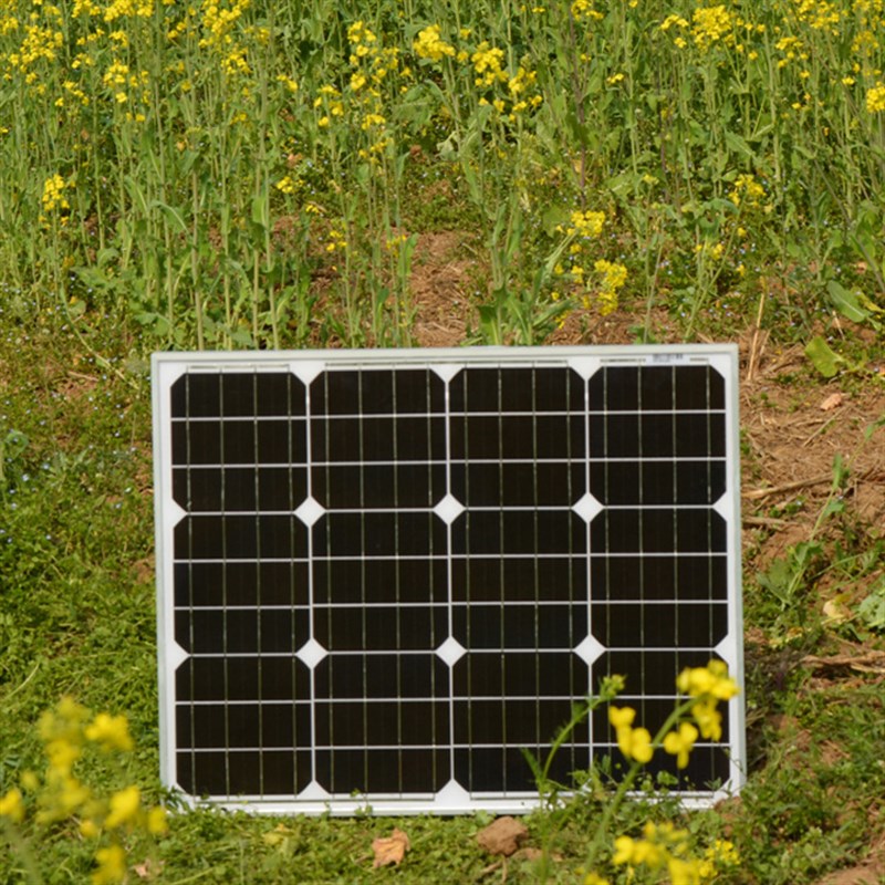 50W单晶硅太阳能光伏板光伏组件太阳能路灯80瓦S专用光伏板发电板