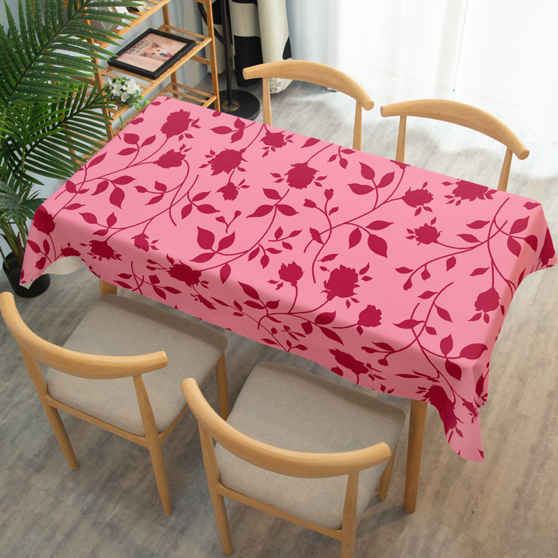 可定制网红花色花纹简约图案餐桌布免洗防水隔热书桌布茶几布台布
