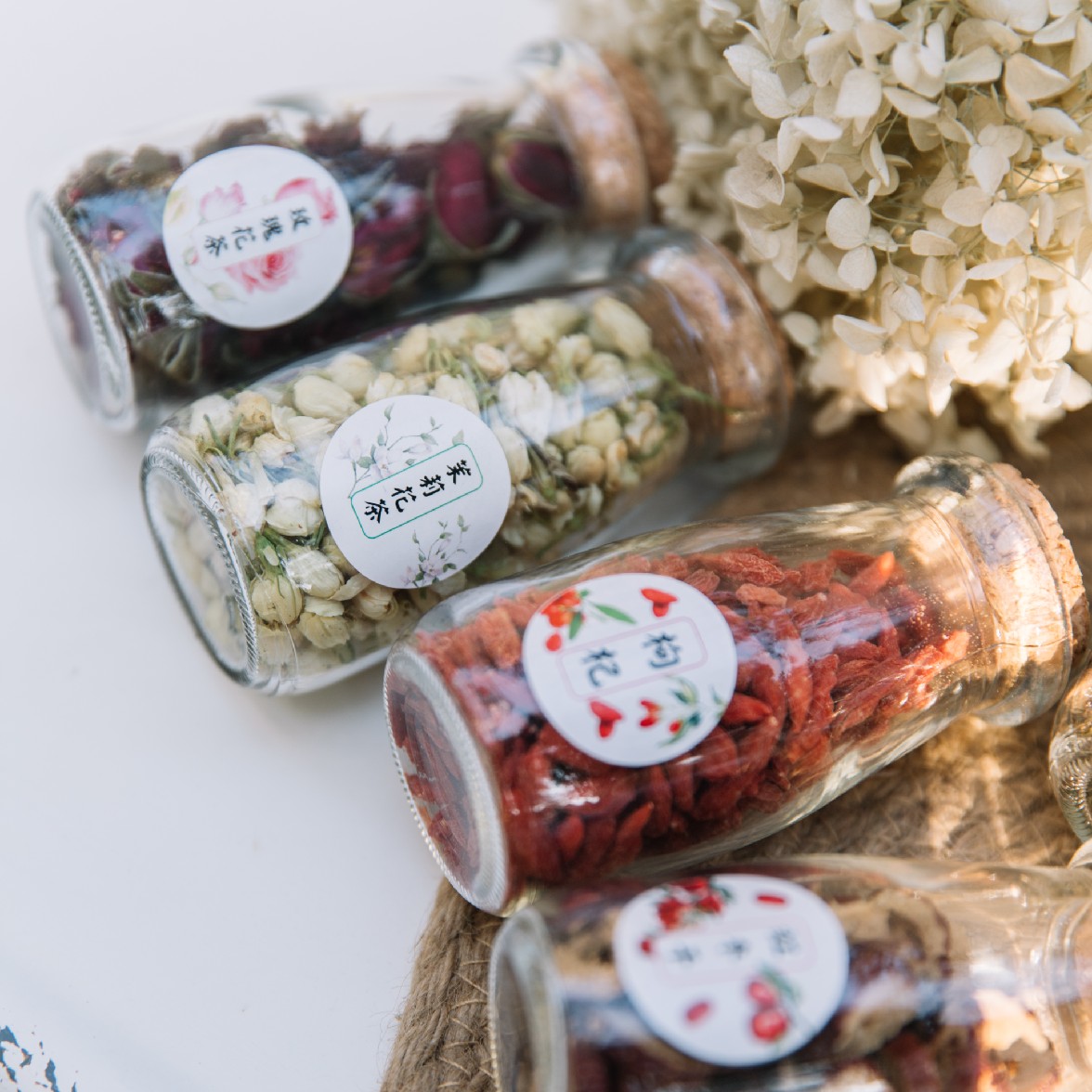 花茶喜茶伴手礼小物件实用婚礼回礼活动实惠创意玫瑰茉莉花玻璃
