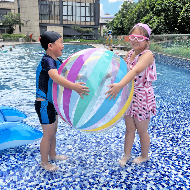 水上乐园沙滩瑜伽球游泳池嬉水游戏超大号充气排球手拍球漂浮玩具