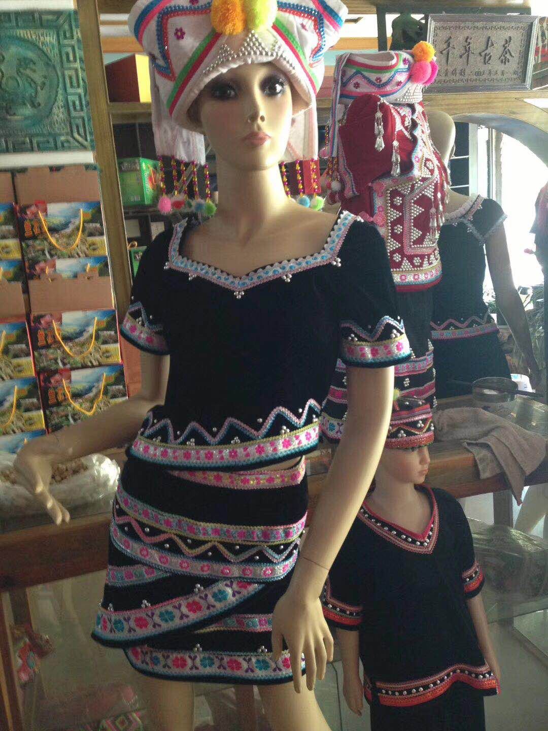 拉祜族民族服装女新款云南特色拉祜族舞蹈演出刺绣生活表演装鑫佳